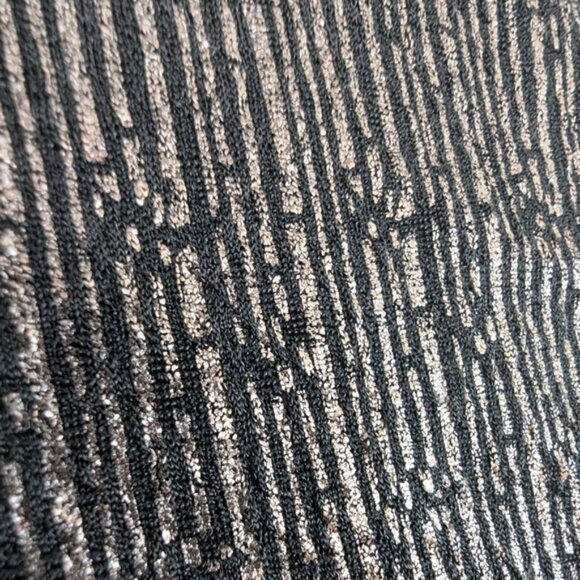 Stella‎ Luce Dress Women's Medium Fit & Flare Sleeveless Black Bronze Metallic - Picture 3 of 8